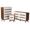Baxton Studio Calypso MidCentury Modern TwoTone White and Walnut Brown Finished Wood 3Piece Storage Set 221-7504-7501-7502-ZORO - alternate 3